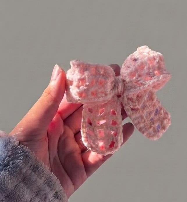 Handcrafted Crochet Mesh Hair Bow
