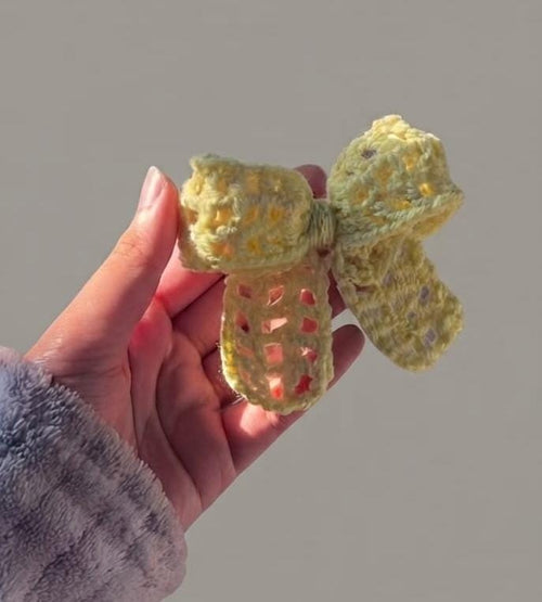 Handcrafted Crochet Mesh Hair Bow