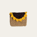 Crochet Mini Sunflower Pouch