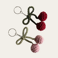 Handmade Crochet Cherry Keychain