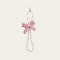 Crochet Bow & Pearl Keychain / Bag Charm (Accessory)