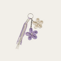 Handmade Crochet Floral Tassel Keychain